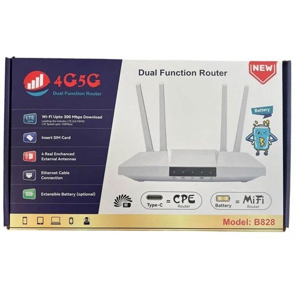 4G Wi-Fi роутер с аккумулятором 3000 мАч B828 / Роутер с 4g модемом / Вай фай роутер 234588992 фото