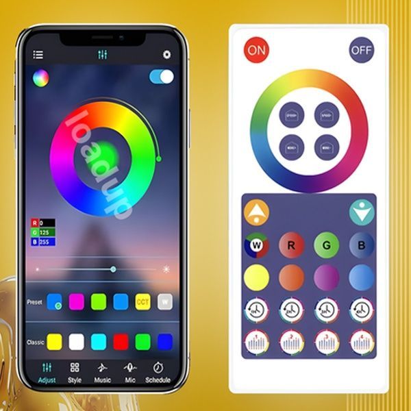Неонова LED стрічка RGB 10м з пультом та Bluetooth / Світлодіодне RGB підсвічування / RGB стрічка силіконова 234582562 фото