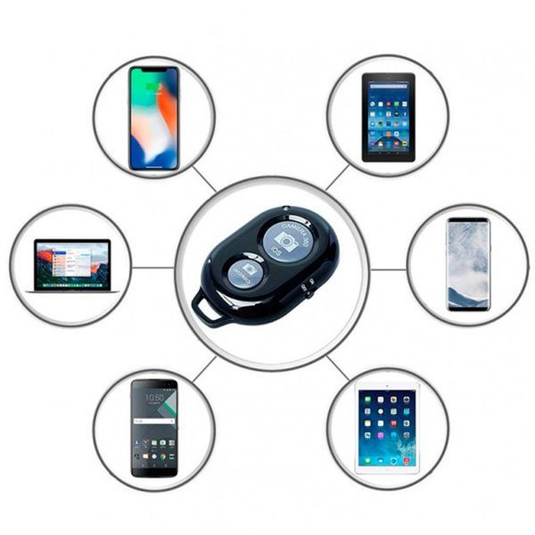 Пульт для селфі Bluetooth, Чорний / Кнопка для селфі дистанційного керування 234565174 фото