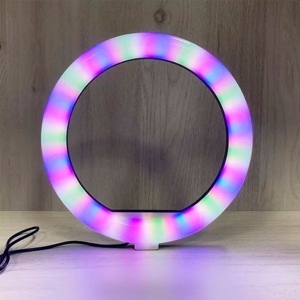 Кільцева лампа RGB 30 см, MJ 300 Soft Ring Light / Світлодіодна лампа / Лампа для блогерів 234561666 фото