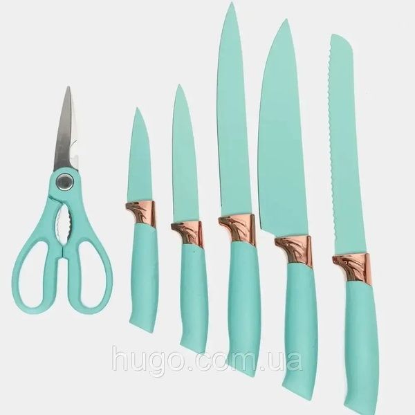 Набір кухонного приладдя, 19 предметів Kitchen Set, Бірюзовий / Силіконовий набір для кухні 23457247001 фото