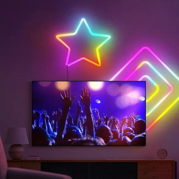 Неонова LED стрічка RGB 10м з пультом та Bluetooth / Світлодіодне RGB підсвічування / RGB стрічка силіконова 234582562 фото
