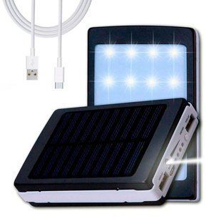 Портативна зарядка 20000 mah, сонячна панель + Ліхтар Power Bank Solar / Повербанк на сонячній батареї 234564643 фото