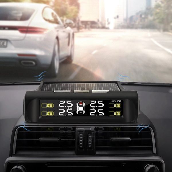 Система контроля давления в шинах TPMS+SOLAR с солнечной панелью / Датчик давления в шинах авто с дисплеем 234562145 фото