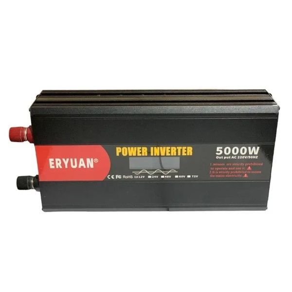 Инвертор напряжения 12-220V, чистый синус, 5000Вт, LCD / Инвертор постоянного тока 234574638 фото