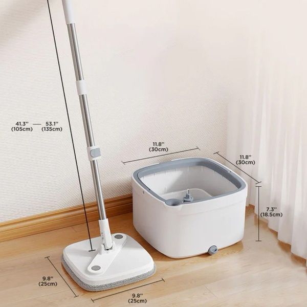 Швабра з відром для миття підлоги, з віджиманням, Mop with bucket K10 / Комплект для прибирання / Складна швабра 234570317 фото