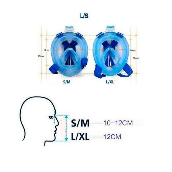 Маска для плавания Free Easy breath / Панорамная маска для снорклинга L / XL 234561104 фото