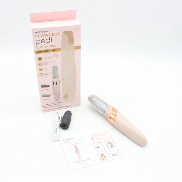 Аппарат для педикюра + 2 ролика, Flawless Pedi / Электрическая пемза для ног / Роликовая пилка для пяток 234569263 фото