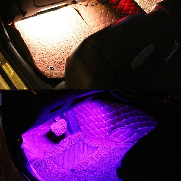Універсальне RGB led підсвічування зі світломузикою, HR-01678 / Підсвічування в машину / Автомобільна лед стрічка 23456190801 фото