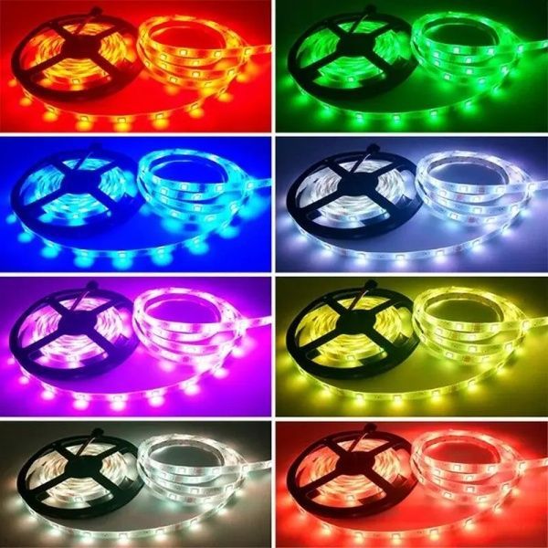 Світлодіодна стрічка 5 м, від USB, Bluetooth + пульт, Led mood lights / Розумна стрічка / RGB стрічка від павербанку 234571409 фото