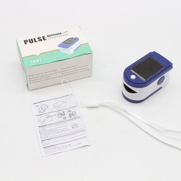 Электронный пульсоксиметр на палец Pulse Oximeter LK87 / Портативный пульсометр 123460918 фото