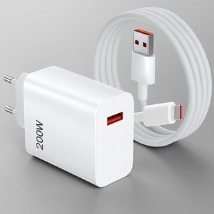 Зарядний пристрій 1xUSB + кабель Type-C / Блок заряджання / Заряджання / Мережевий зарядний пристрій 234586907 фото