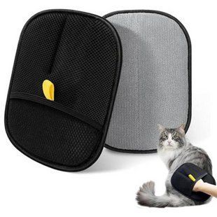 Двостороння рукавичка для вичісування шерсті "PetGroom Pro" 24*16 см / Рукавичка для збирання шерсті / Щітка-рукавичка для шерсті 234583607 фото