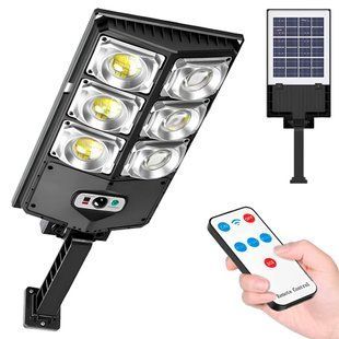 Вуличний ліхтар на сонячній батареї з пультом 180LED, W789A-3 / Світильник за датчиком руху 23456983203 фото
