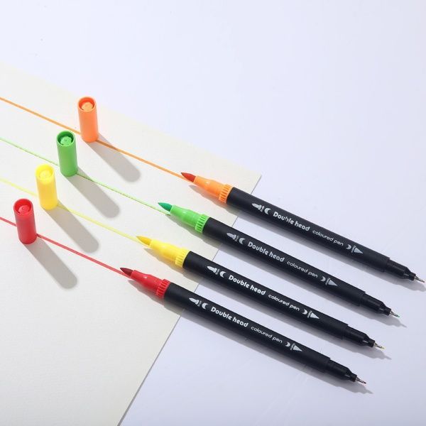 Акварельные маркеры двусторонние 60шт с сумкой, Color pencil / Набор для рисования / Маркеры для рисования 23457055205 фото
