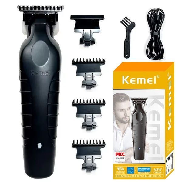 Тример для стрижки + 3 насадки, USB, KM-2299 / Акумуляторний тример для бороди / Машинка для стрижки волосся 234572836 фото