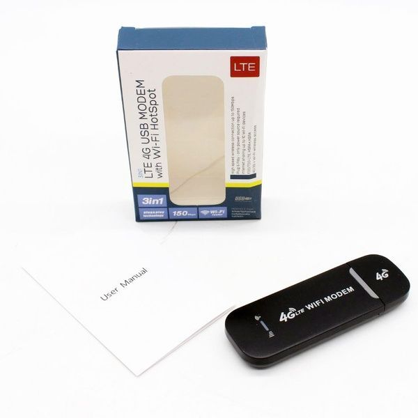4G USB модем із SIM карткою, 150 Мбіт/с, радіус 15м / Мобільний модем / 4G роутер / 4G WiFi modem 234576086 фото