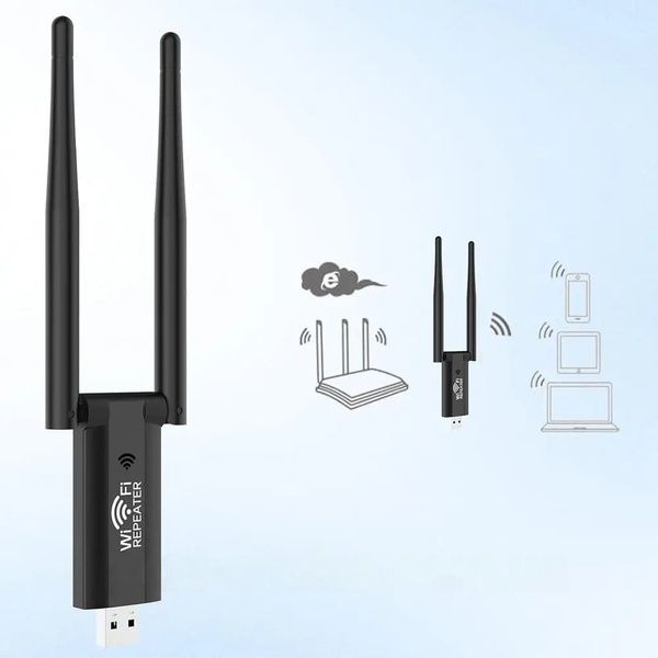 Усилитель WIFI сигнала, до 300 Мбит/с от USB / Ретранслятор WIFI / Репиттер WIFI / Усилитель вайфай 234569835 фото