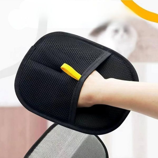 Двостороння рукавичка для вичісування шерсті "PetGroom Pro" 24*16 см / Рукавичка для збирання шерсті / Щітка-рукавичка для шерсті 234583607 фото