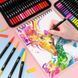 Акварельные маркеры двусторонние 60шт с сумкой, Color pencil / Набор для рисования / Маркеры для рисования 23457055205 фото 8