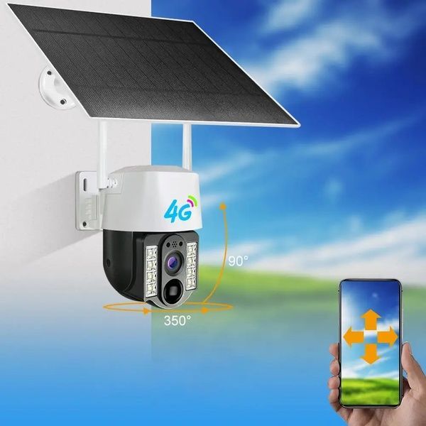 Камера видеонаблюдения 4G с солнечной панелью / Уличная камера наблюдения под семь карту 234570513 фото