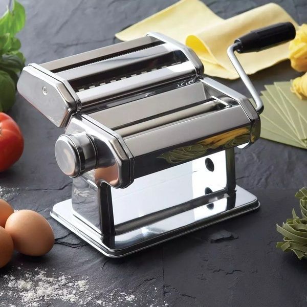 Лапшерезка ручная для раскатки теста, с насадками / Машинка для нарезки лапши / Тестораскатка механическая 234566635 фото