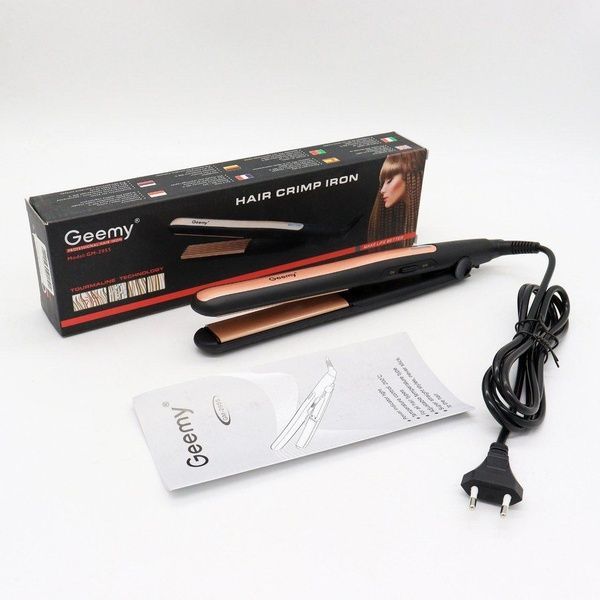 Плойка GEEMY GM-2955W для волосся / Плойка утюжок / Випрямляч для волосся 234560791 фото