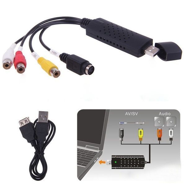 Карта видеозахвата USB, Easier Capture / Адаптер захвата видео, аудио / Прибор для оцифровки пленочных кассет 234570153 фото