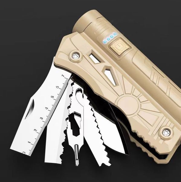 Мультитул LF-800 з ліхтарем та Power Bank 5-в-1 / Акумуляторний ліхтар-інструмент 234572570 фото