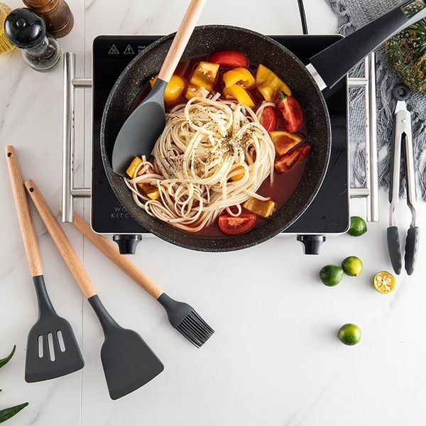 Набір кухонного приладдя, 19 предметів Kitchen Set, Чорний / Набір приладів для кухні / Набір кухонний 23457247003 фото