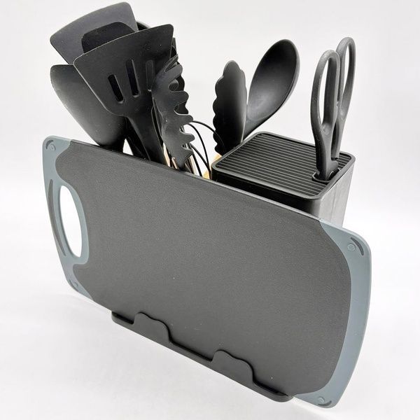 Набір кухонного приладдя, 19 предметів Kitchen Set, Чорний / Набір приладів для кухні / Набір кухонний 23457247003 фото