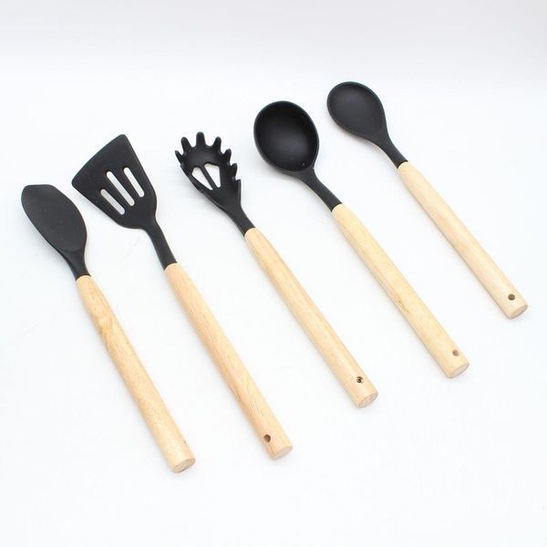 Набір кухонного приладдя, 19 предметів Kitchen Set, Чорний / Набір приладів для кухні / Набір кухонний 23457247003 фото