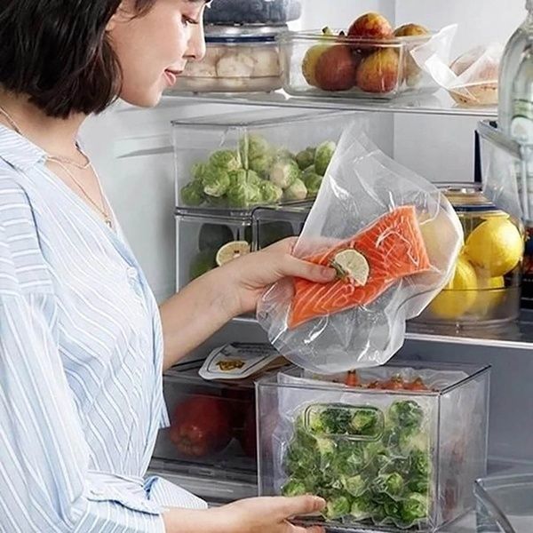 Пакети для вакууматора 3мх25см / Рифлений рулон пакетів для вакууматора / Вакуумні пакети для продуктів 23459006701 фото