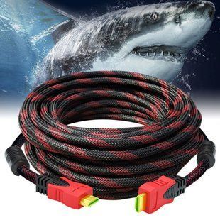 HDMI кабель 15м з посиленою оплеткою та феритовими фільтрами / Кабель мультимедійний / Шнур для відео 23456548503 фото