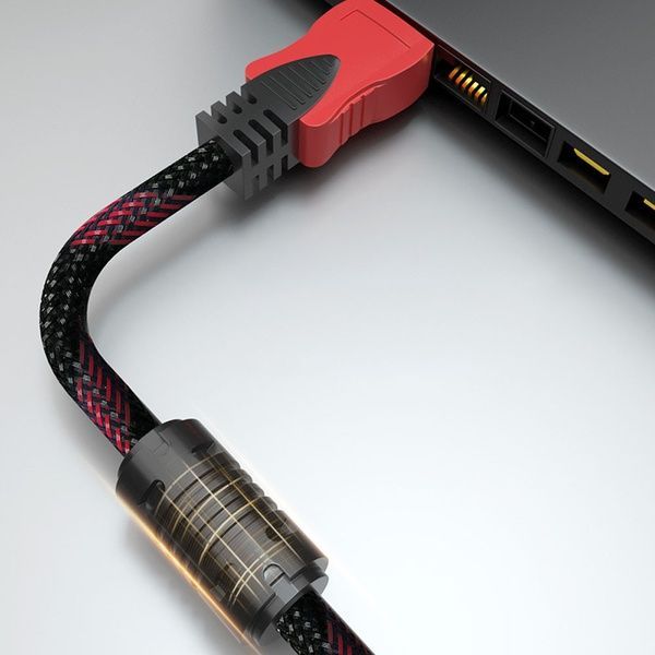 HDMI кабель 15м з посиленою оплеткою та феритовими фільтрами / Кабель мультимедійний / Шнур для відео 23456548503 фото