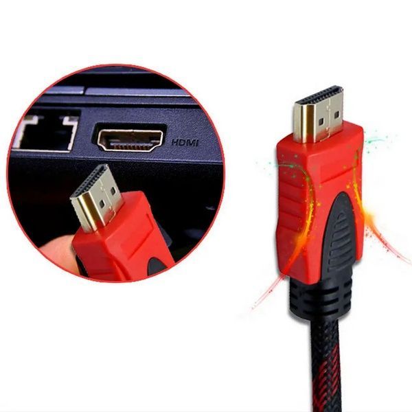 HDMI кабель 15м з посиленою оплеткою та феритовими фільтрами / Кабель мультимедійний / Шнур для відео 23456548503 фото
