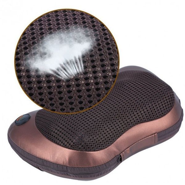 Масажна подушка Massage Pillow 8028, (31х10х19 см) / Роликовий масажер для шиї та спини 123457498 фото