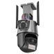 Уличная охранная WIFI камера видеонаблюдения 6MP, Dual Lens / Поворотная камера наблюдения с сиреной 234568441 фото 3