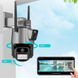 Уличная охранная WIFI камера видеонаблюдения 6MP, Dual Lens / Поворотная камера наблюдения с сиреной 234568441 фото 4