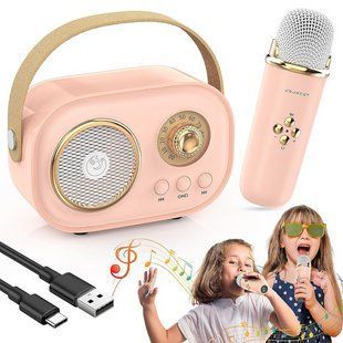 Портативна Bluetooth колонка для караоке з мікрофоном на акумуляторі / Акустична система для караоке 23457038803 фото
