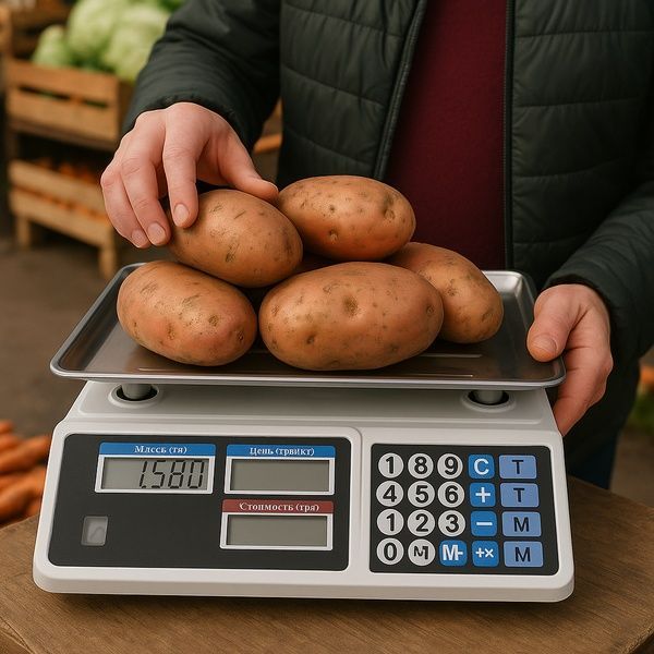 Весы 50 кг от сети и аккумулятора DT 809 / Электронные весы с дисплеем и памятью 234577821 фото