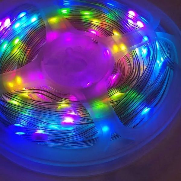 Світлодіодна смарт гірлянда 10 м, від USB + пульт / Розумна стрічка RGB з Bluetooth / Гірлянда від повербанк 23457250001 фото