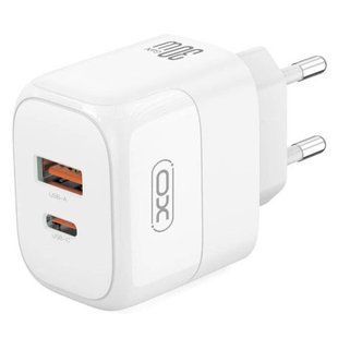 Зарядний пристрій 30W XO L138 (USB + Type-C) / Швидка зарядка для телефону 234579533 фото