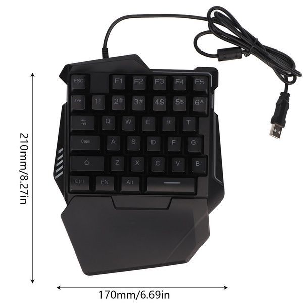 Ігрова міні клавіатура та мишка, від USB з підсвічуванням, 198I G506, Чорний / Набір клавіатура та миша для геймерів 234568799 фото