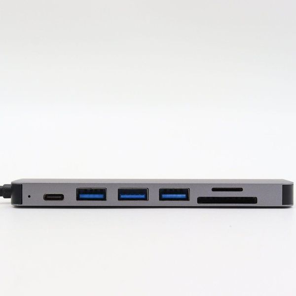 USB хаб 7в1, Type-C to HDMI+SD+TF+3хUSB +PD / Мультифункціональний юсб хаб / Розгалужувач USB 234565827 фото