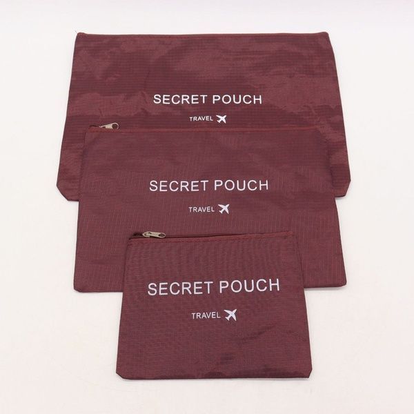 Набор дорожных органайзеров 6шт Secret Pouch, Бордовый / Органайзеры для путешествий 12346217101 фото