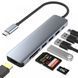 USB хаб 7в1, Type-C to HDMI+SD+TF+3хUSB +PD / Мультифункціональний юсб хаб / Розгалужувач USB 234565827 фото 1