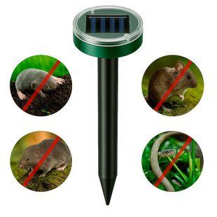 Ультразвуковий відлякувач гризунів та комах на сонячній батареї Garden Pro / Садовий відлякувач кротів 234562354 фото