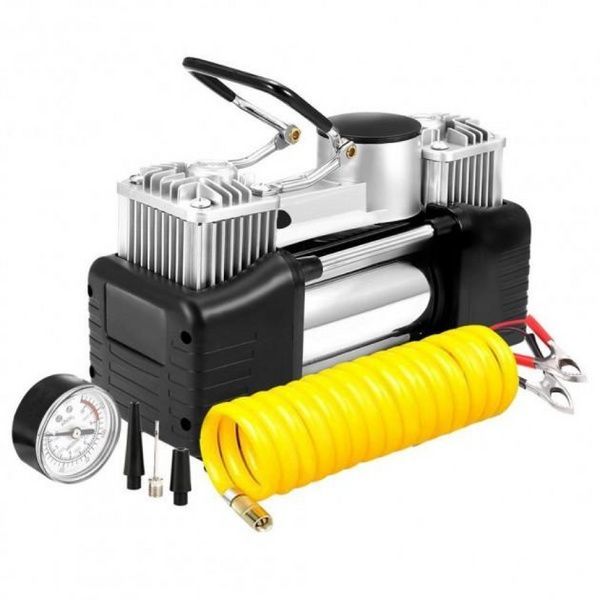 Автомобільний компресор двопоршневий 12V Air Compressor 628-4x4 + сумка / Потужний повітряний насос 234571292 фото