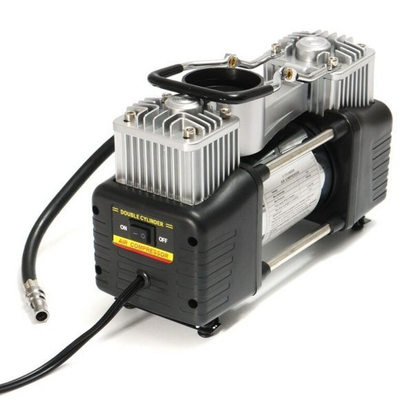 Автомобільний компресор двопоршневий 12V Air Compressor 628-4x4 + сумка / Потужний повітряний насос 234571292 фото